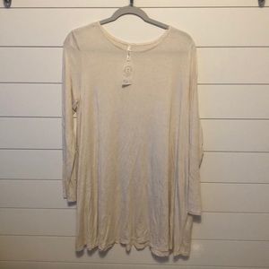 Boutique- large long sleeve ivory dress